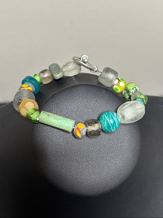 Source Unknown Jewelry - Glass Sea Life Nautical Colors Beaded Bracelet